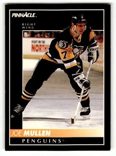Original gloss Joe Mullen Penguins hockey card from 1992 Pinnacle #360, excellent condition