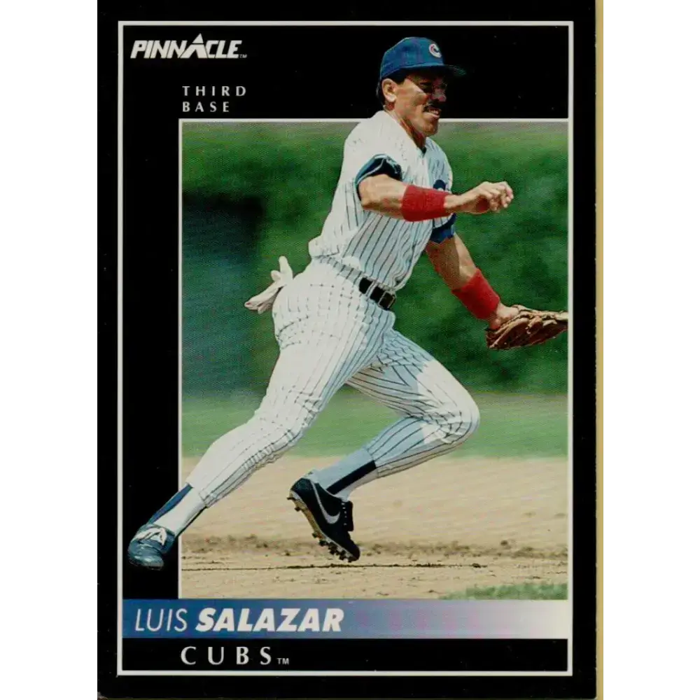 1992 Pinnacle #372 Luis Salazar EX Chicago Cubs Baseball Card - Baseball Card Single