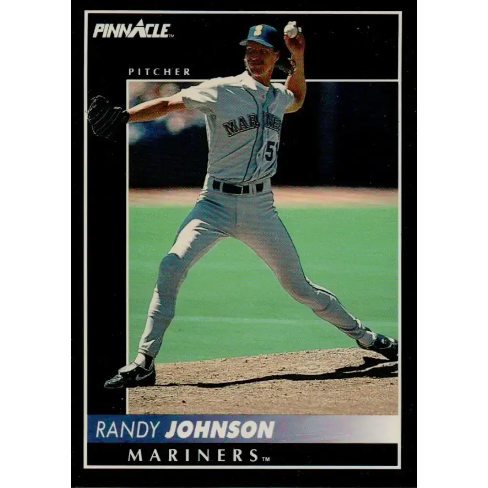 1992 Pinnacle #379 Randy Johnson EX Seattle Mariners Baseball Card - Baseball Card Single