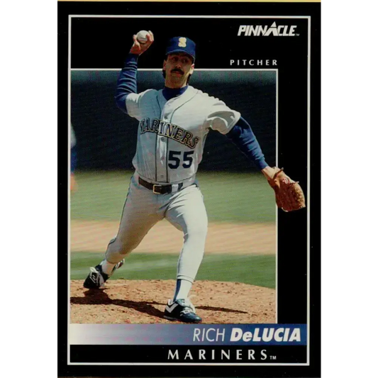 1992 Pinnacle #388 Rich DeLucia EX Seattle Mariners Baseball Card - Baseball Card Single