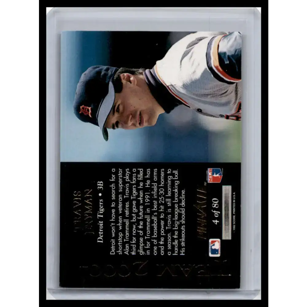 1992 Pinnacle #4 Travis Fryman NM-MT Detroit Tigers Baseball Card - Baseball Card Single