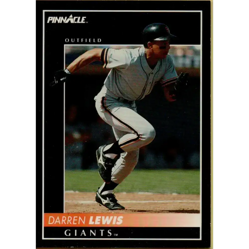 1992 Pinnacle #408 Darren Lewis EX San Francisco Giants Baseball Card - Baseball Card Single