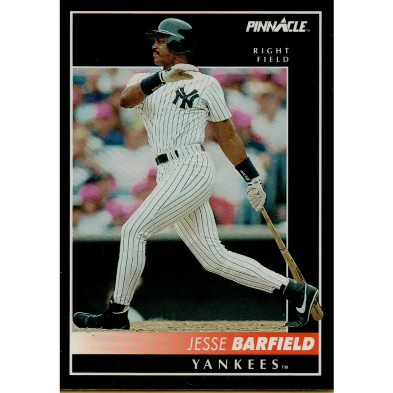 1992 Pinnacle #425 Jesse Barfield EX New York Yankees Baseball Card - Baseball Card Single