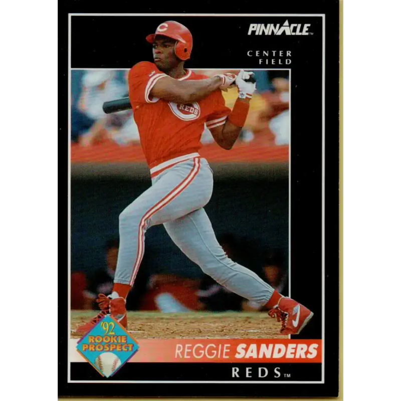 1992 Pinnacle #440 Reggie Sanders EX Cincinnati Reds Baseball Card - Baseball Card Single
