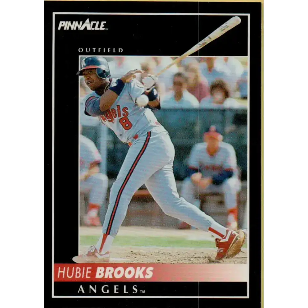 1992 Pinnacle #449 Hubie Brooks EX California Angels Baseball Card - Baseball Card Single