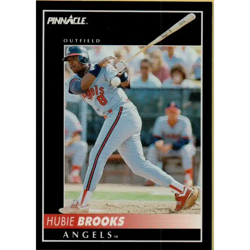1992 Pinnacle #449 Hubie Brooks EX California Angels Baseball Card - Baseball Card Single