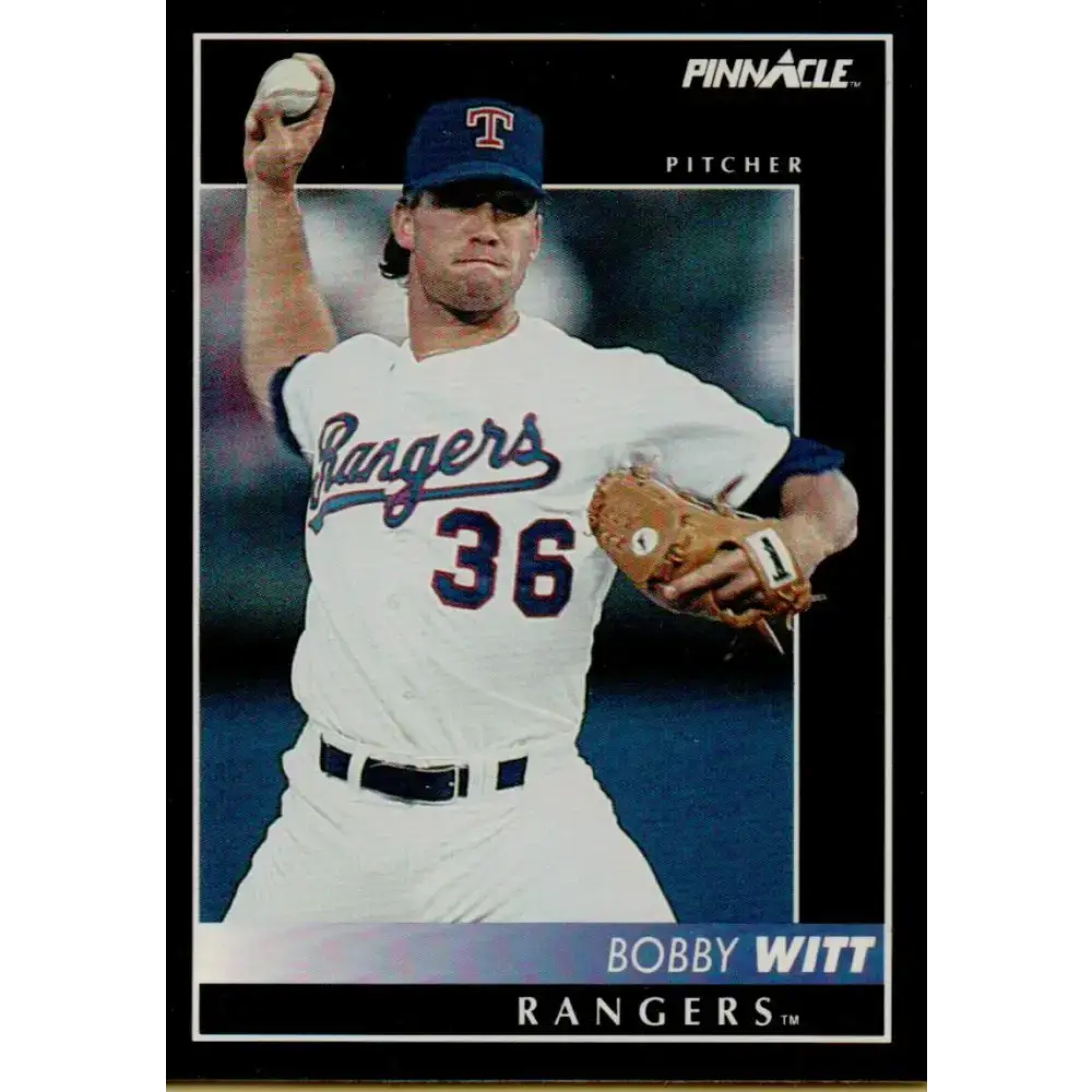 1992 Pinnacle #451 Bobby Witt EX Texas Rangers Baseball Card - Baseball Card Single