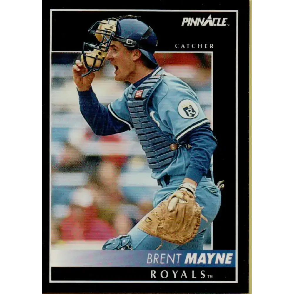 1992 Pinnacle #469 Brent Mayne EX Kansas City Royals Baseball Card - Baseball Card Single