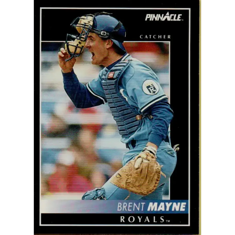 1992 Pinnacle #469 Brent Mayne EX Kansas City Royals Baseball Card - Baseball Card Single
