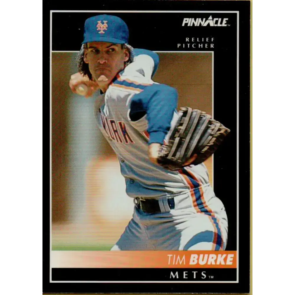 1992 Pinnacle #471 Tim Burke EX New York Mets Baseball Card - Baseball Card Single