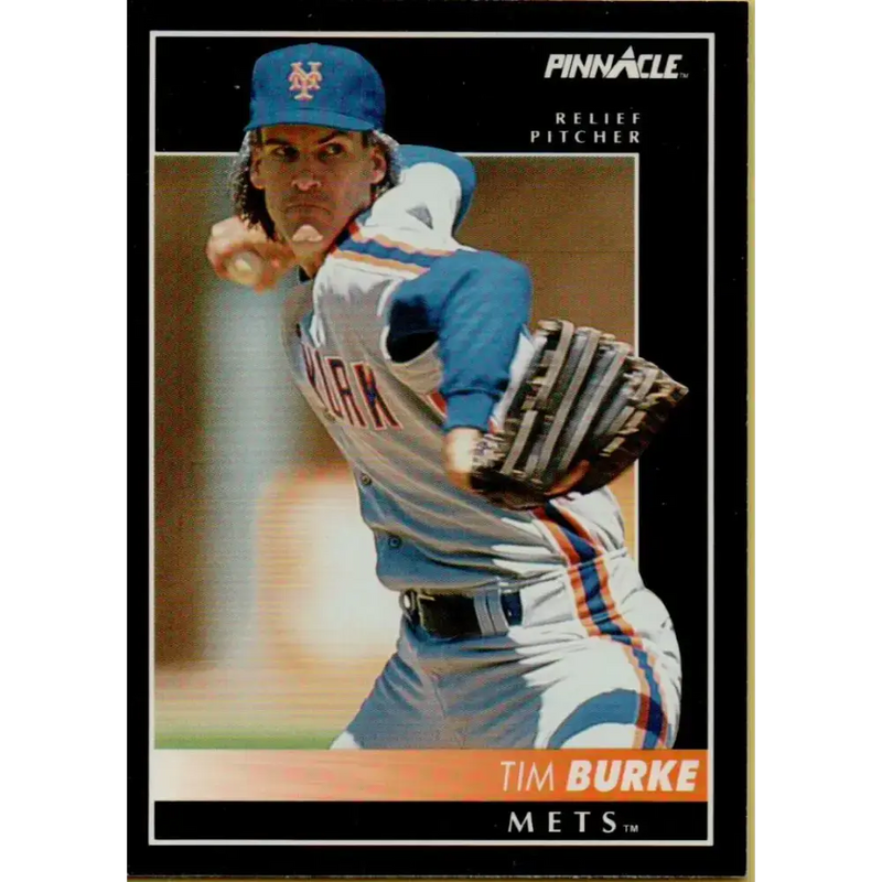 1992 Pinnacle #471 Tim Burke EX New York Mets Baseball Card - Baseball Card Single