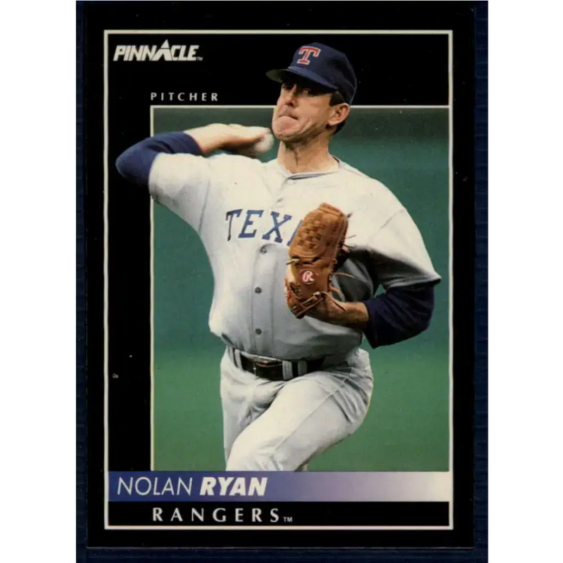 1992 Pinnacle #50 Nolan Ryan EX Texas Rangers Baseball Card - Baseball Card Single
