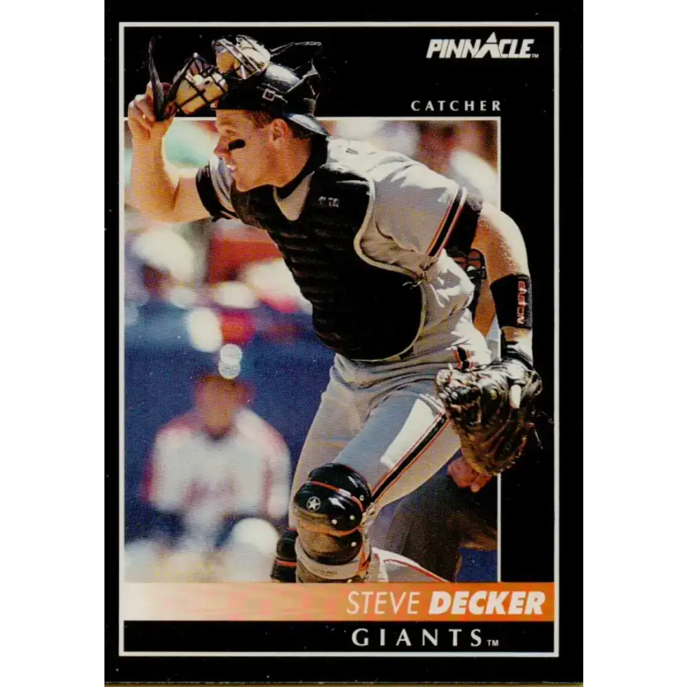 1992 Pinnacle #63 Steve Decker EX San Francisco Giants Baseball Card - Baseball Card Single
