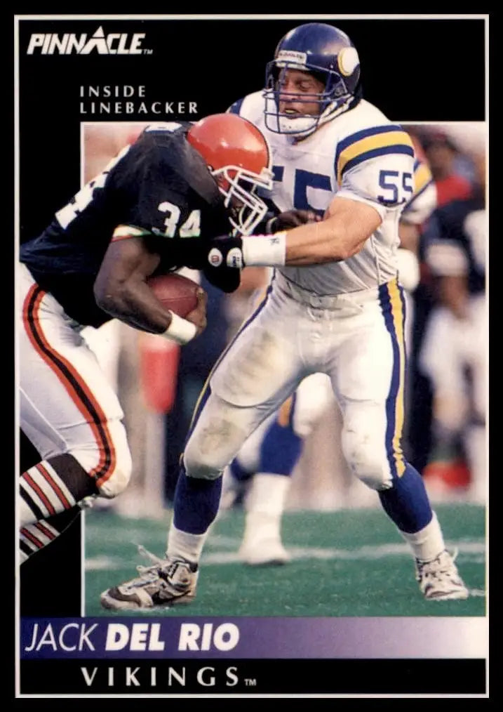 1992 Pinnacle Jack Del Rio #301 Minnesota Vikings Football Card NFL Sports - Football Card Single