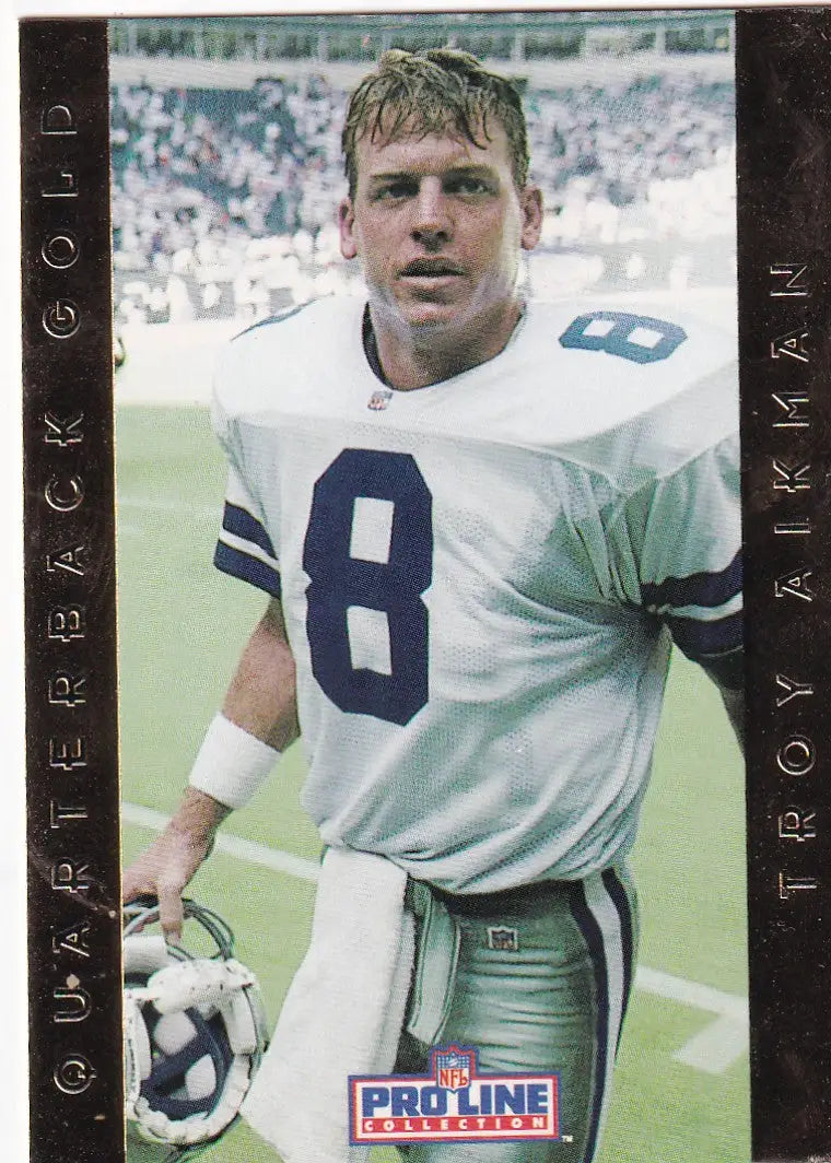 1992 PRO LINE #1 TROY AIKMAN QUARTER BACK GOLD- DALLAS COWBOYS