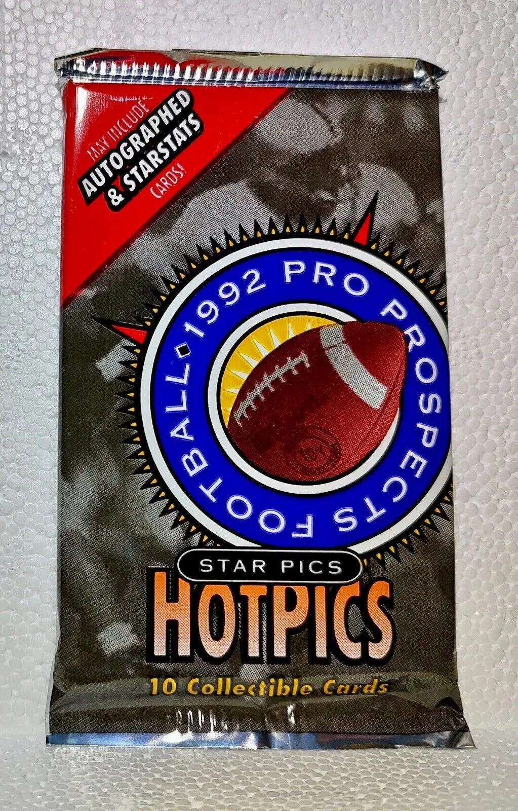 1992 Pro Prospects Football Trading Card Pack - Factory Sealed New - 10 Cards - Football Card Box