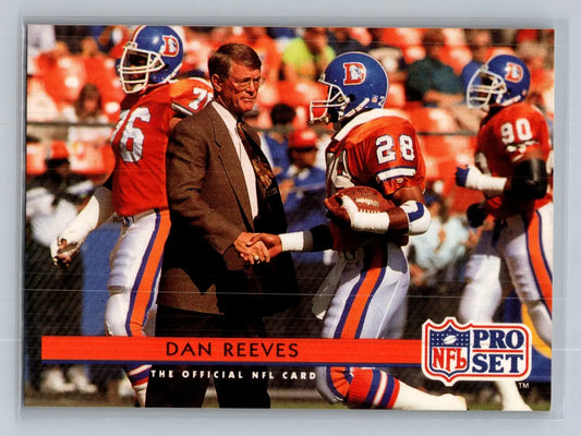 1992 Pro Set #162 Dan Reeves Denver Broncos - Football Card Single