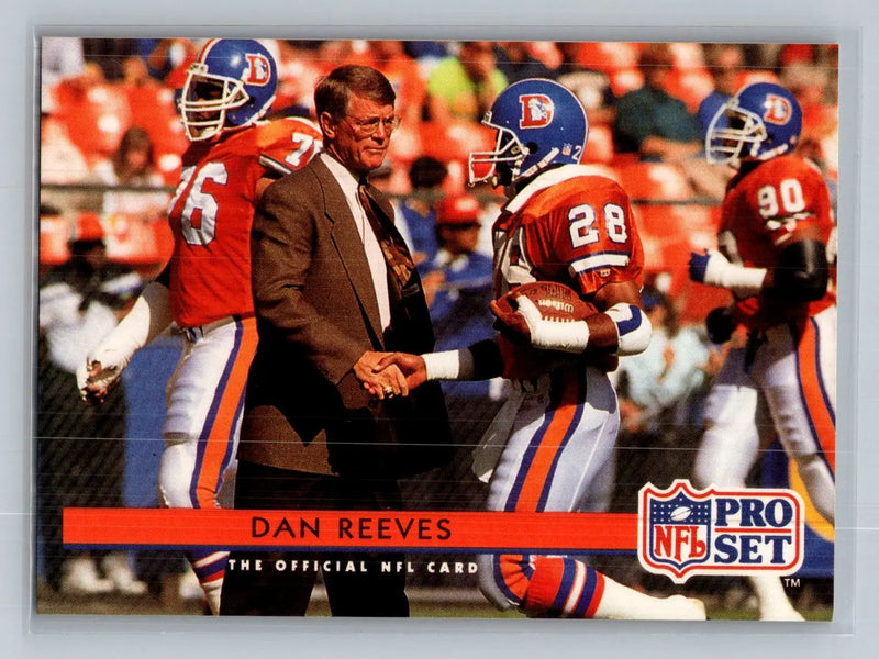 1992 Pro Set #162 Dan Reeves Denver Broncos - Football Card Single