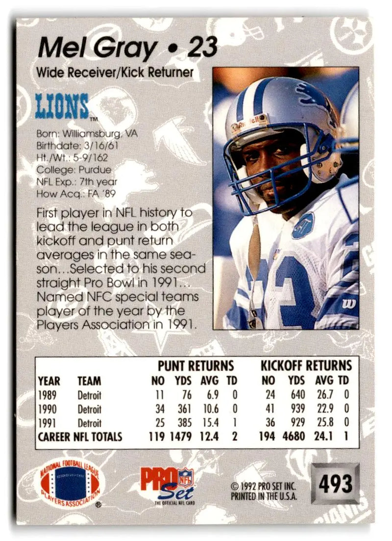 1992 Pro Set #493 Mel Gray - Football Card Single