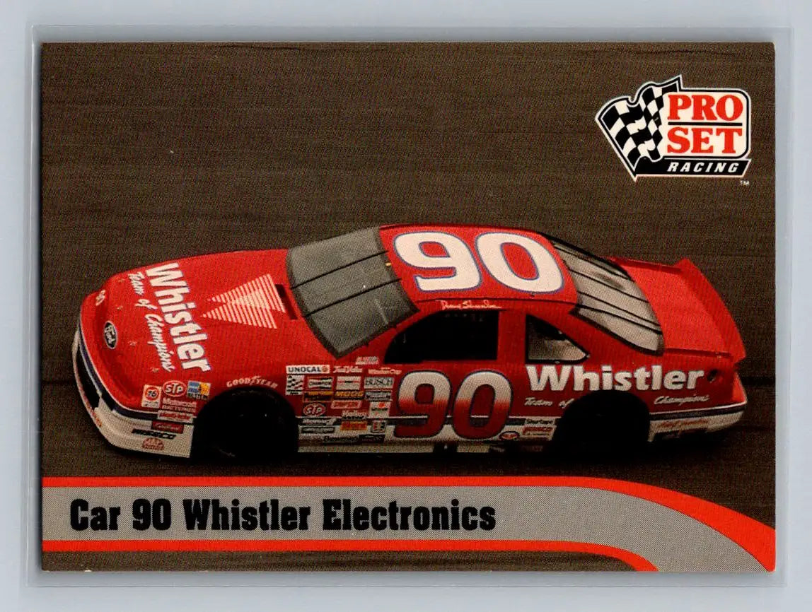 1992 Pro Set #64a Car 90 Whistler Electronics Donlavey Racing - Racing Card Single