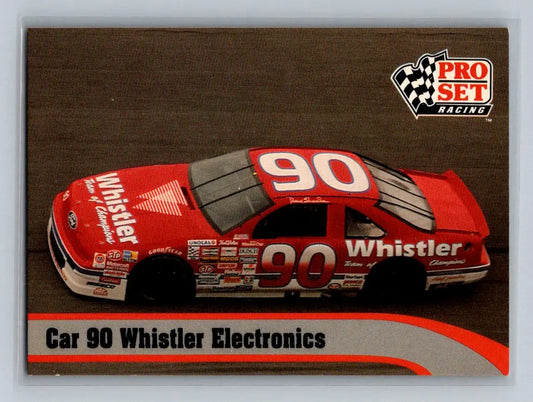 1992 Pro Set #64a Car 90 Whistler Electronics Donlavey Racing - Racing Card Single