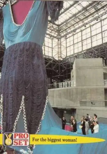 Oversized blue dress from 1992 Pro Set Guinness Book Of Records cards typically sell well