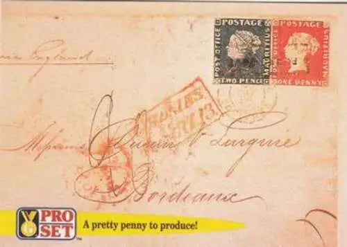 Vintage envelope with stamps and postmark for 1992 Pro Set Guinness Book Of Records cards typically sell