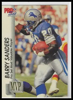 1992 Pro Set #MVP19 Barry Sanders Gold MVPs