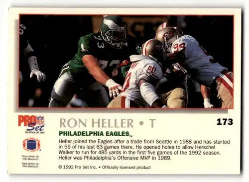 1992 Pro Set Power #173 Ron Heller Indianapolis Colts Football Cards ID:63152 - Football Card Single