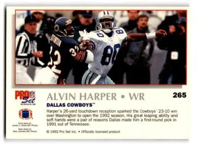 1992 Pro Set Power #265 Alvin Harper - Football Card Single
