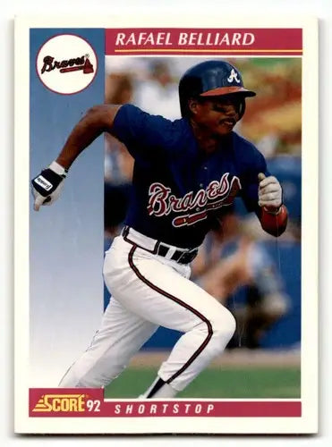 1992 Score #116 Rafael Belliard Atlanta Braves Baseball Cards EX/NM ID:60468 - Baseball Card Single