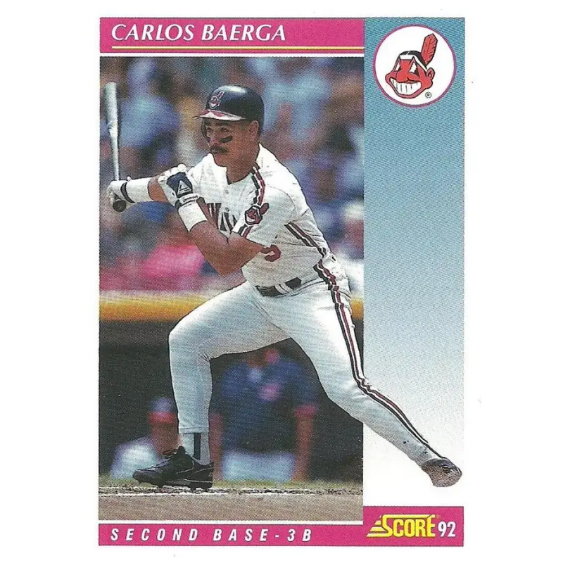 1992 Score #128 Carlos Baerga NM-MT Cleveland Indians Baseball Card - Baseball Card Single