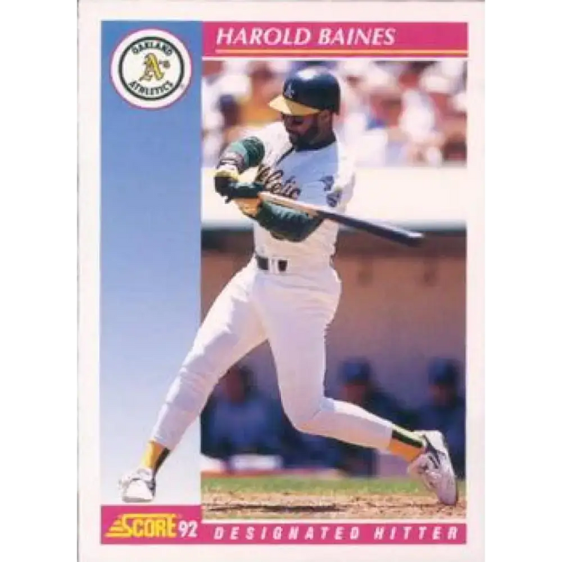 1992 Score #137 Harold Baines NM-MT Oakland Athletics Baseball Card - Baseball Card Single