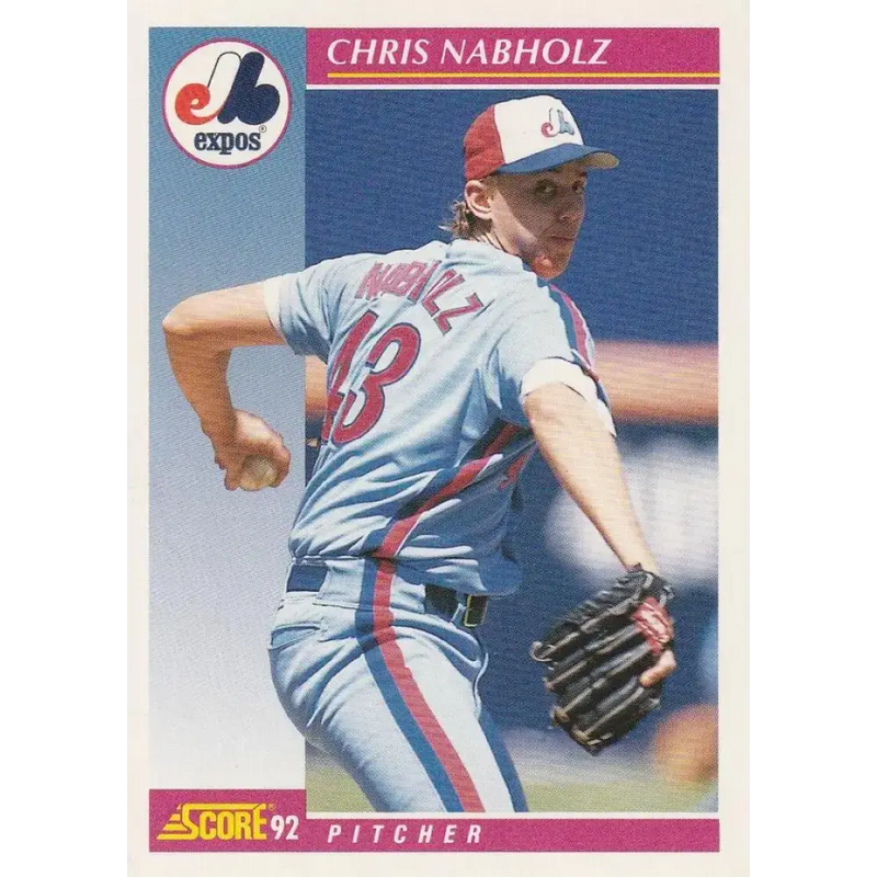 1992 Score #140 Chris Nabholz NM-MT Montreal Expos Baseball Card - Baseball Card Single