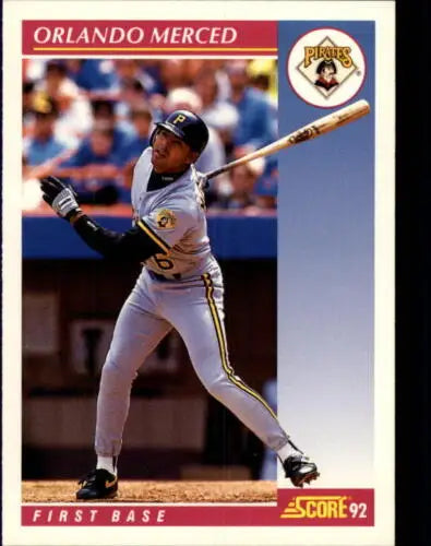 Orlando Merced baseball card from 1992 Score showcasing original gloss and NM-MT condition