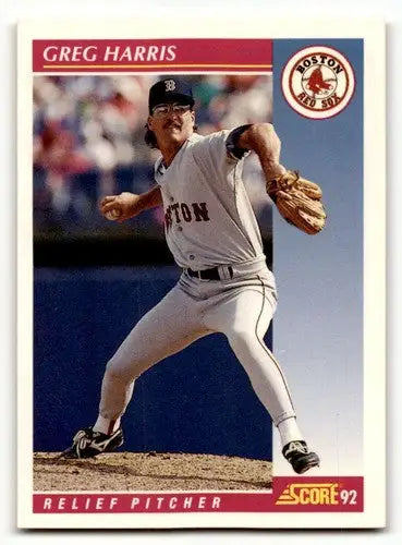 1992 Score #156 Greg Harris Boston Red Sox Baseball Cards EX/NM ID:60472 - Baseball Card Single