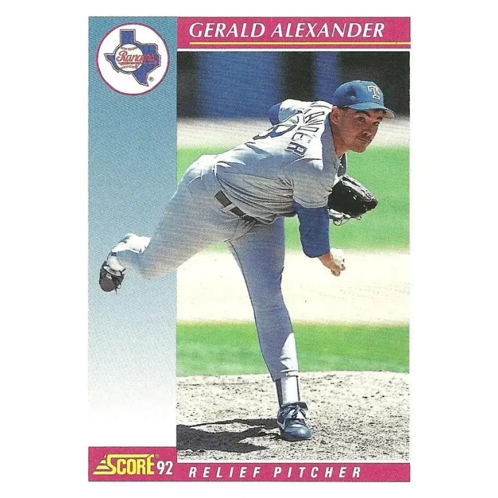 1992 Score #163 Gerald Alexander NM-MT Texas Rangers Baseball Card - Baseball Card Single