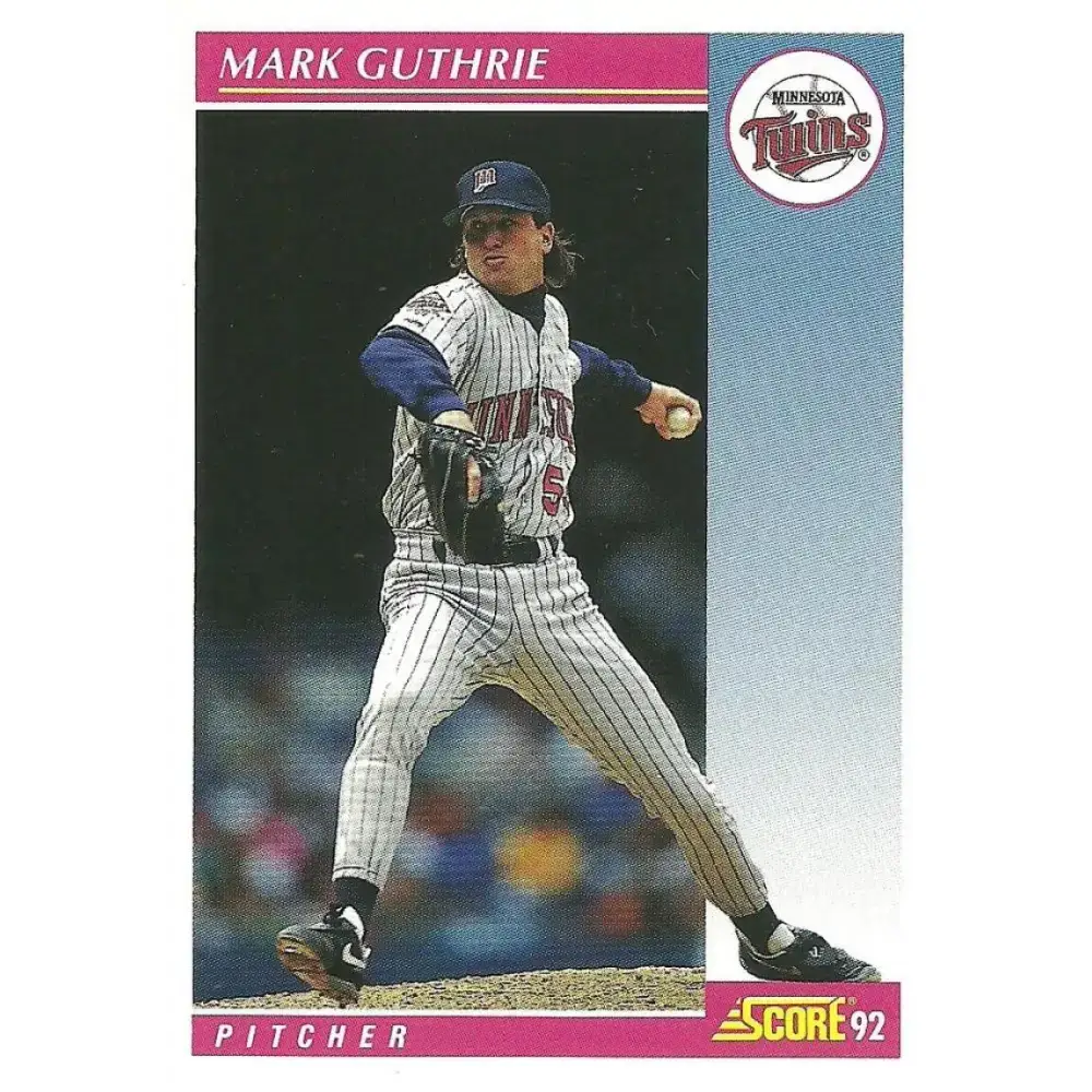 1992 Score #164 Mark Guthrie NM-MT Minnesota Twins Baseball Card - Baseball Card Single