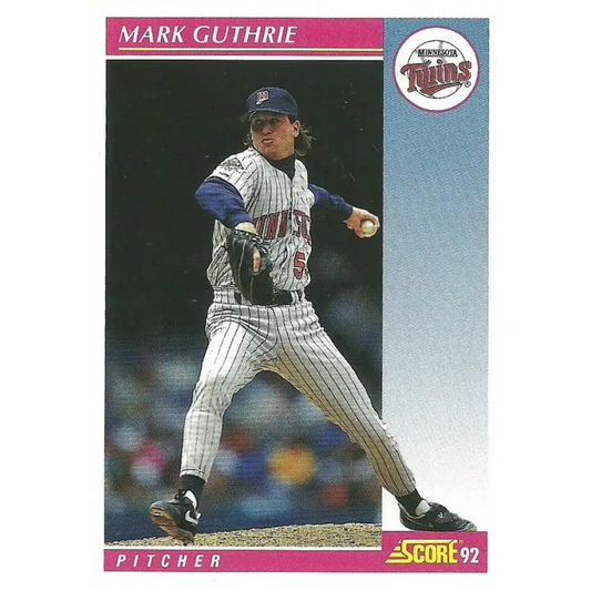 1992 Score #164 Mark Guthrie NM-MT Minnesota Twins Baseball Card - Baseball Card Single