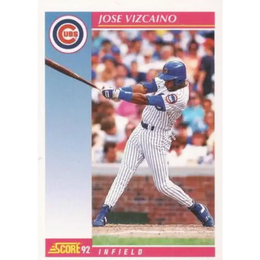 1992 Score #169 Jose Vizcaino NM-MT Chicago Cubs Baseball Card - Baseball Card Single