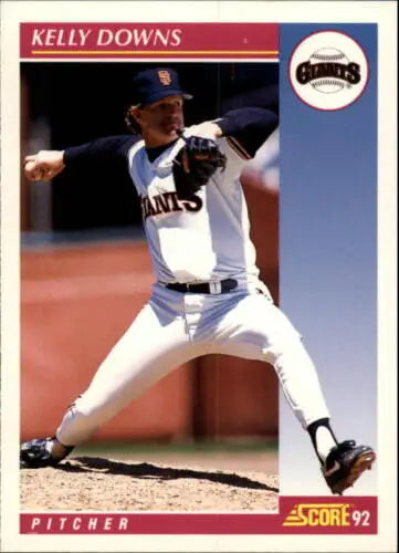 1992 Score #191 Kelly Downs NM-MT Giants baseball card with original gloss finish