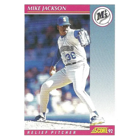 1992 Score #194 Mike Jackson NM-MT Seattle Mariners Baseball Card - Baseball Card Single