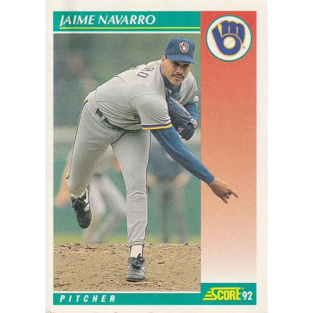 1992 Score #231 Jaime Navarro NM-MT Milwaukee Brewers Baseball Card - Baseball Card Single