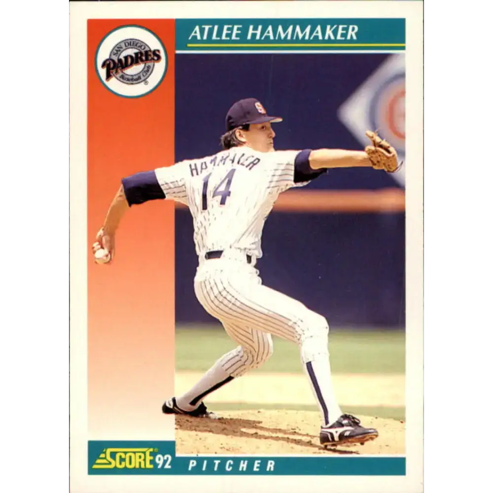 1992 Score #233 Atlee Hammaker NM-MT San Diego Padres Baseball Card - Baseball Card Single