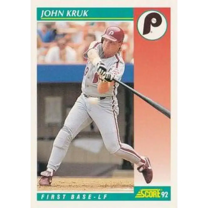1992 Score #235 John Kruk NM-MT Philadelphia Phillies Baseball Card - Baseball Card Single