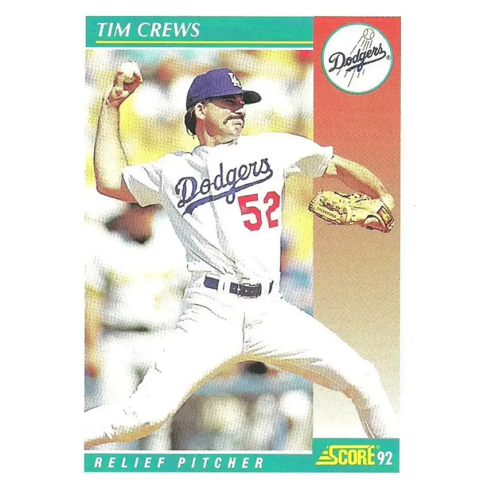 1992 Score #238 Tim Crews NM-MT Los Angeles Dodgers Baseball Card - Baseball Card Single