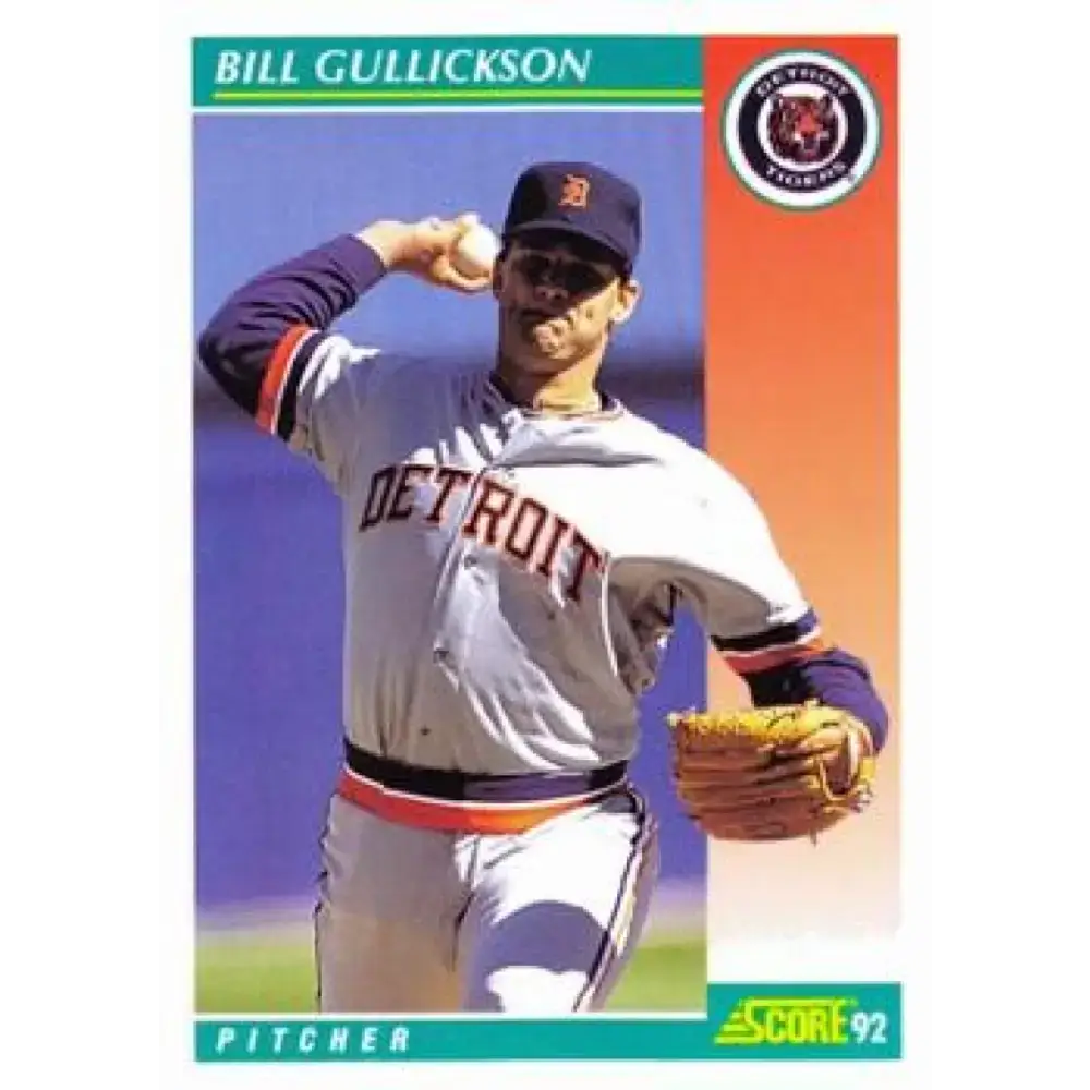 1992 Score #242 Bill Gullickson NM-MT Detroit Tigers Baseball Card - Baseball Card Single