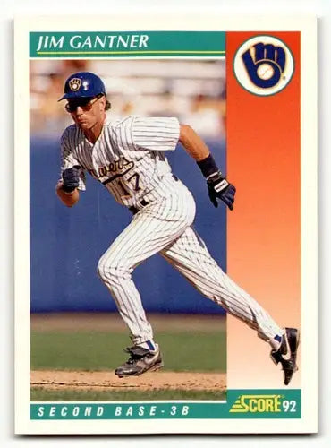 1992 Score #246 Jim Gantner Milwaukee Brewers Baseball Cards EX/NM ID:60477 - Baseball Card Single