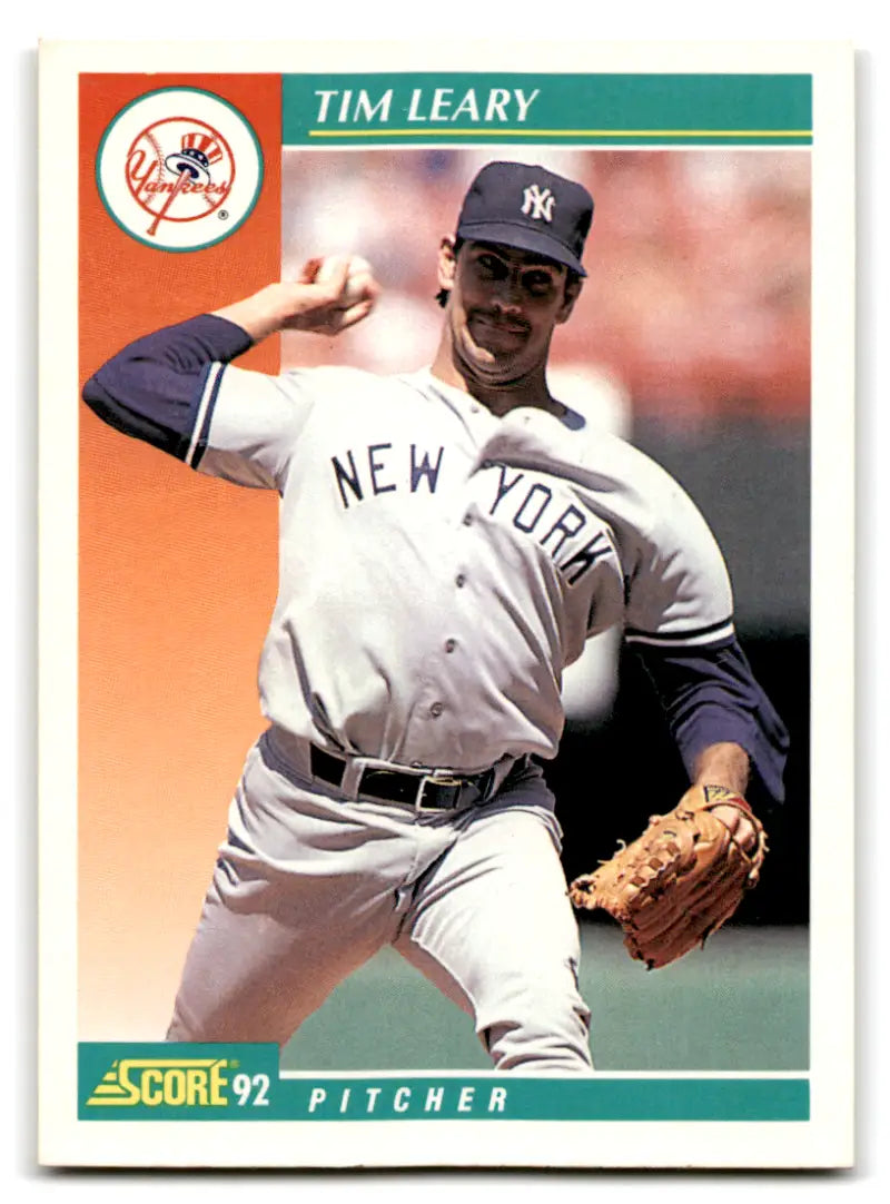 1992 Score #286 Tim Leary NM Near Mint Yankees ID:70099 - Baseball Card Single