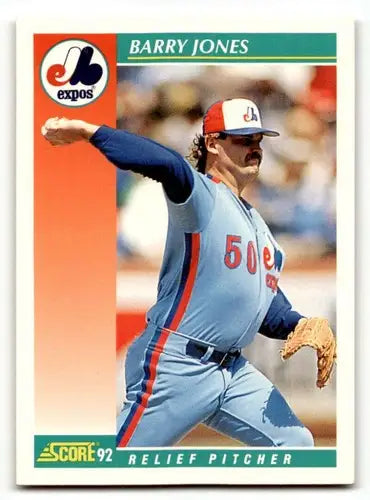 1992 Score #297 Barry Jones Montreal Expos Baseball Cards EX/NM ID:60480 - Baseball Card Single